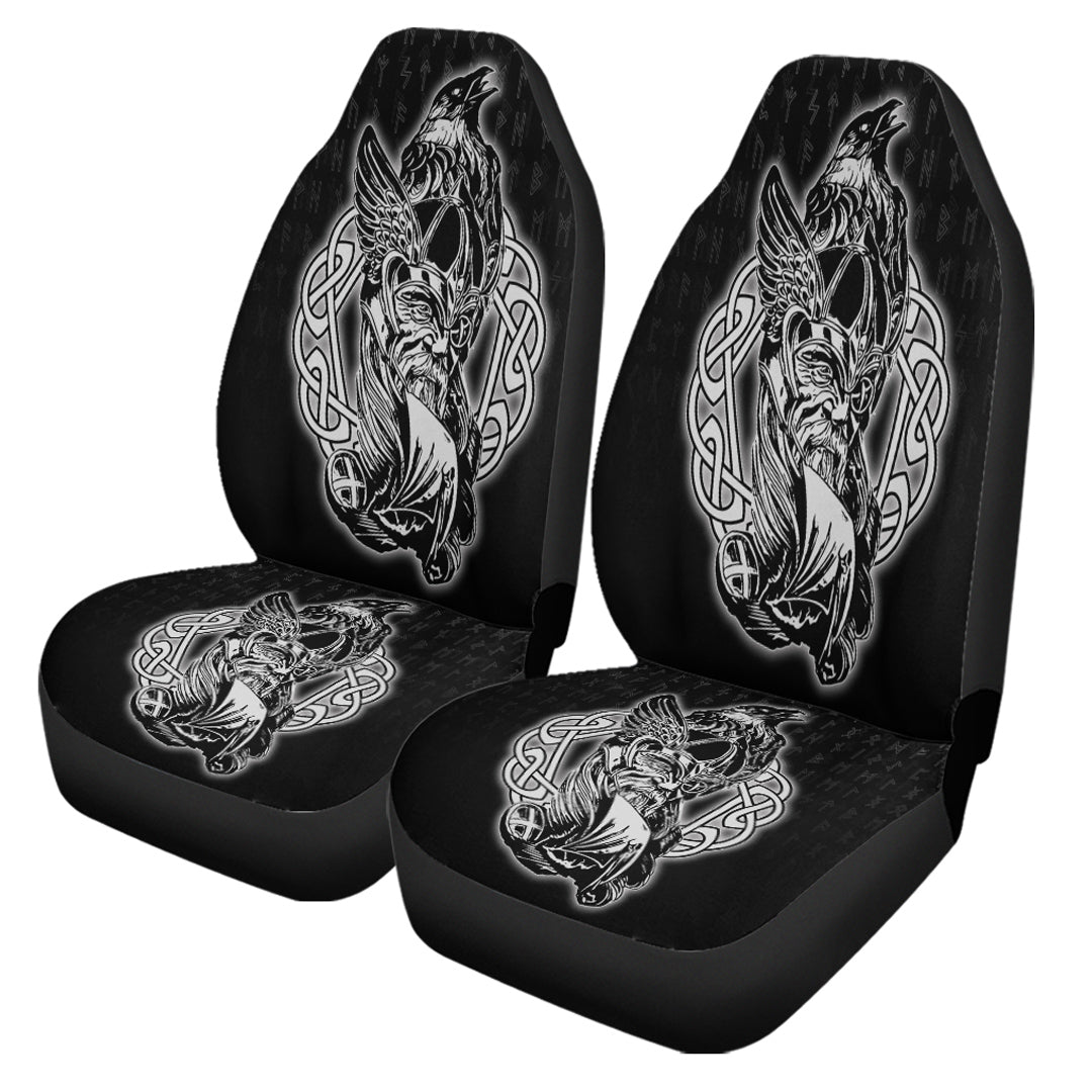 Viking Car Seat Cover Odin Raven Viking Set