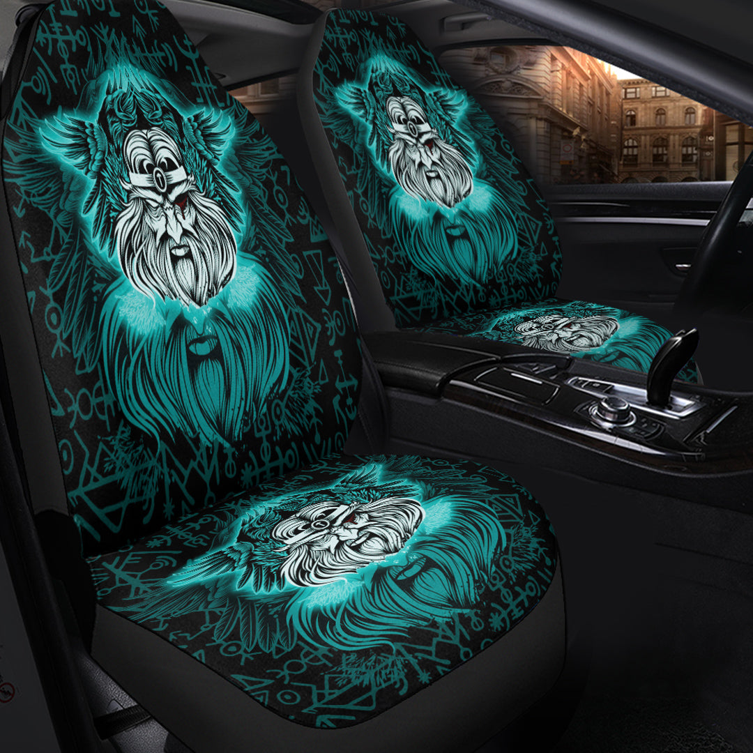 Viking Car Seat Cover Viking Odin Turquoise