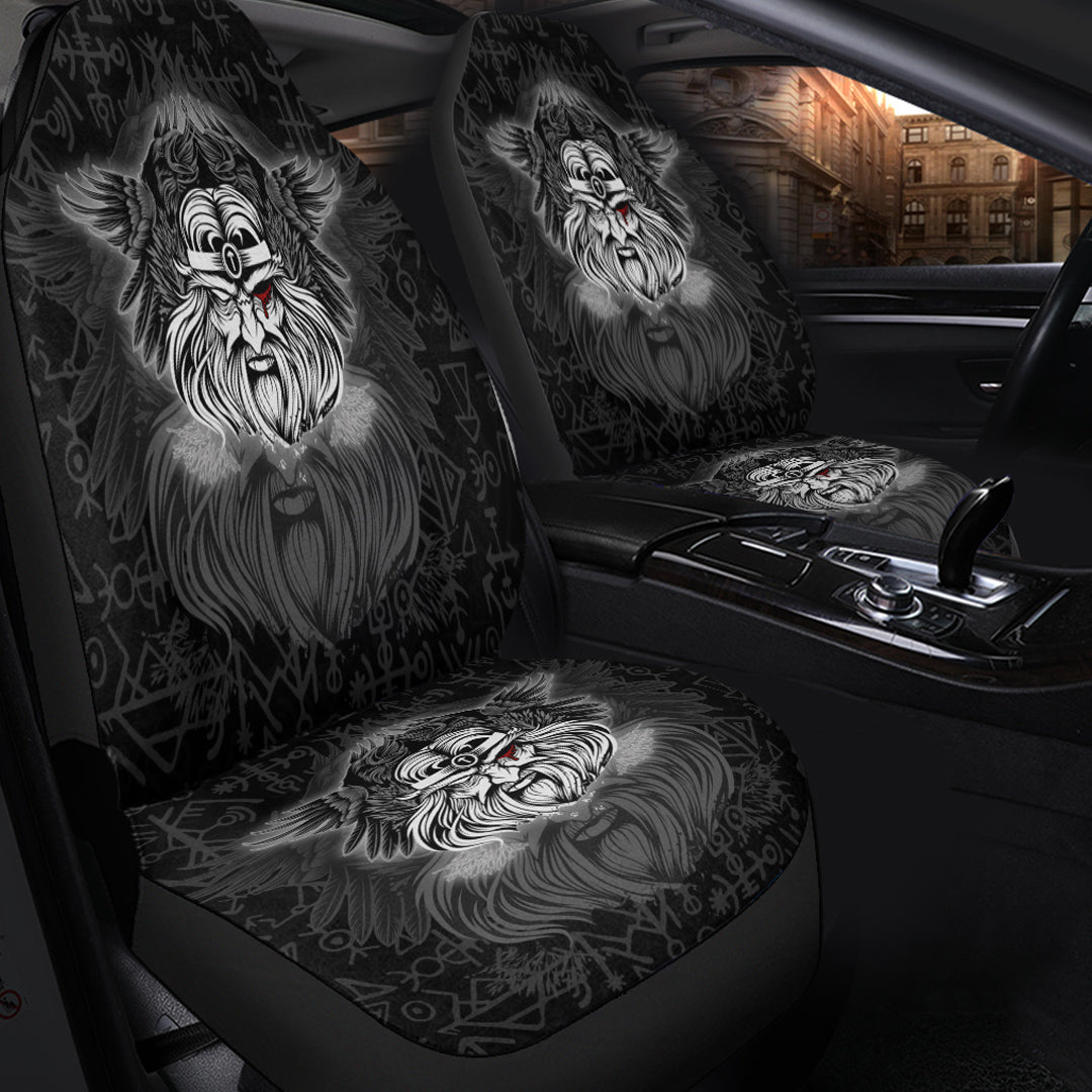 Viking Car Seat Cover Viking Odin Silver