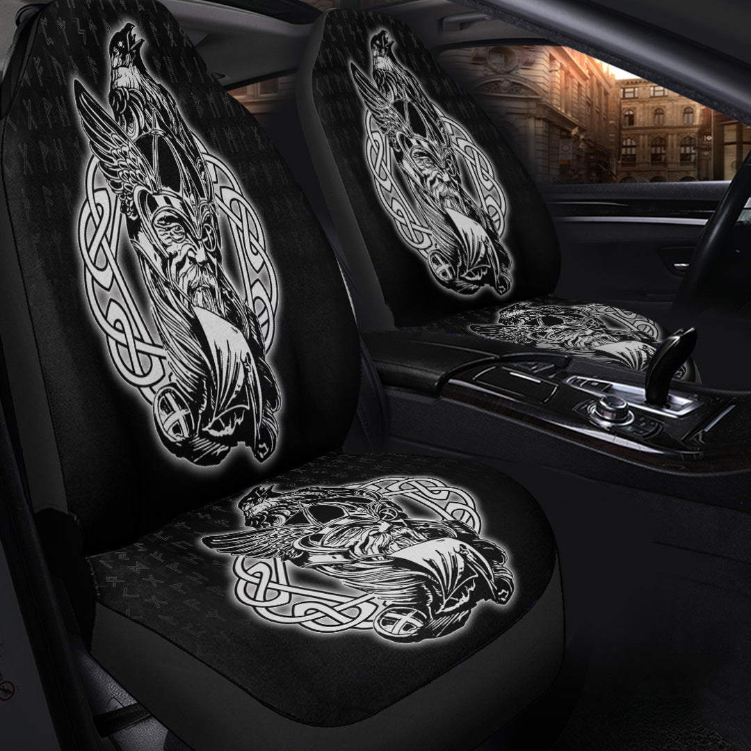 Viking Car Seat Cover Odin Raven Viking Set