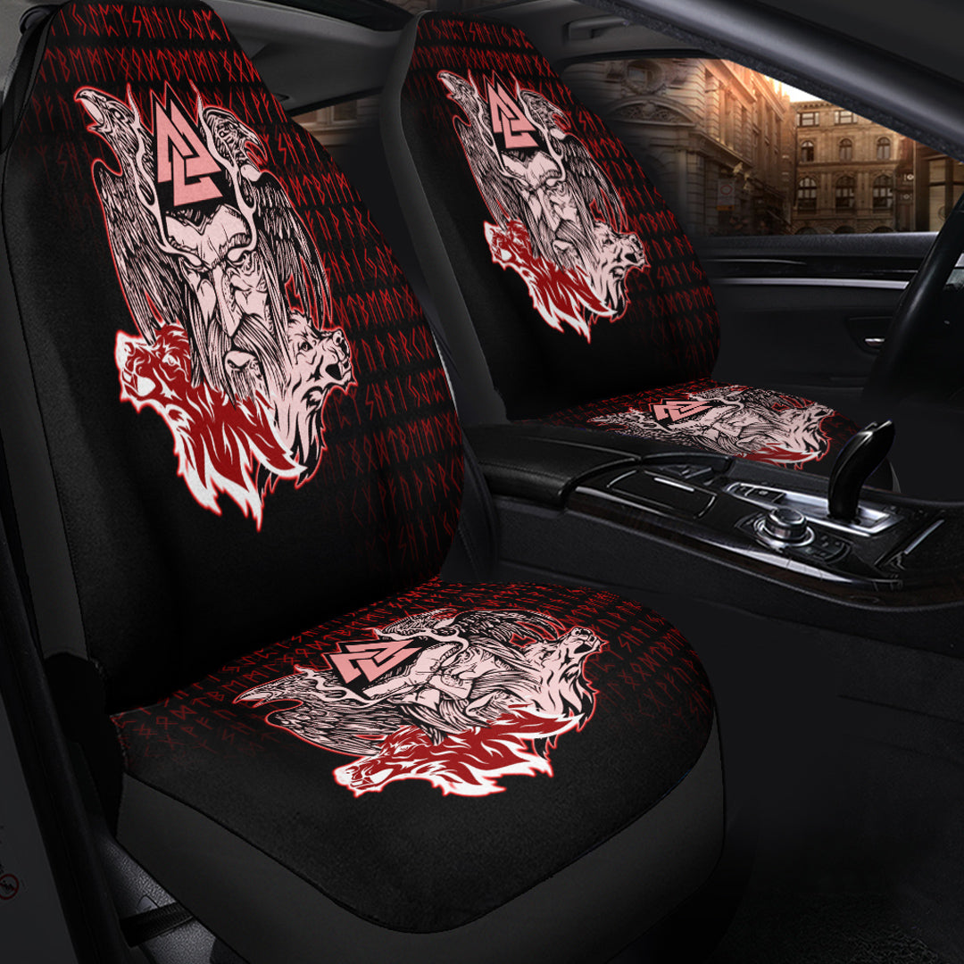 Viking Car Seat Cover Odin Viking Set Red