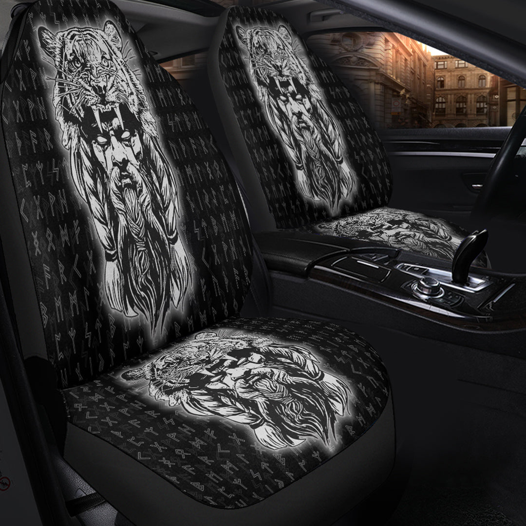 Viking Car Seat Cover Wolf Odin Viking Set