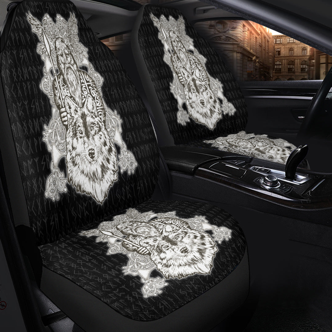 Viking Car Seat Cover Odin Wolf Viking Set