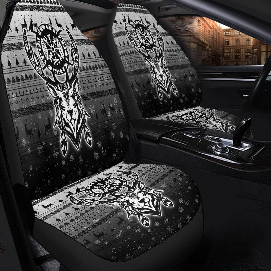 Viking Car Seat Cover Viking Reindeer Vegvisir