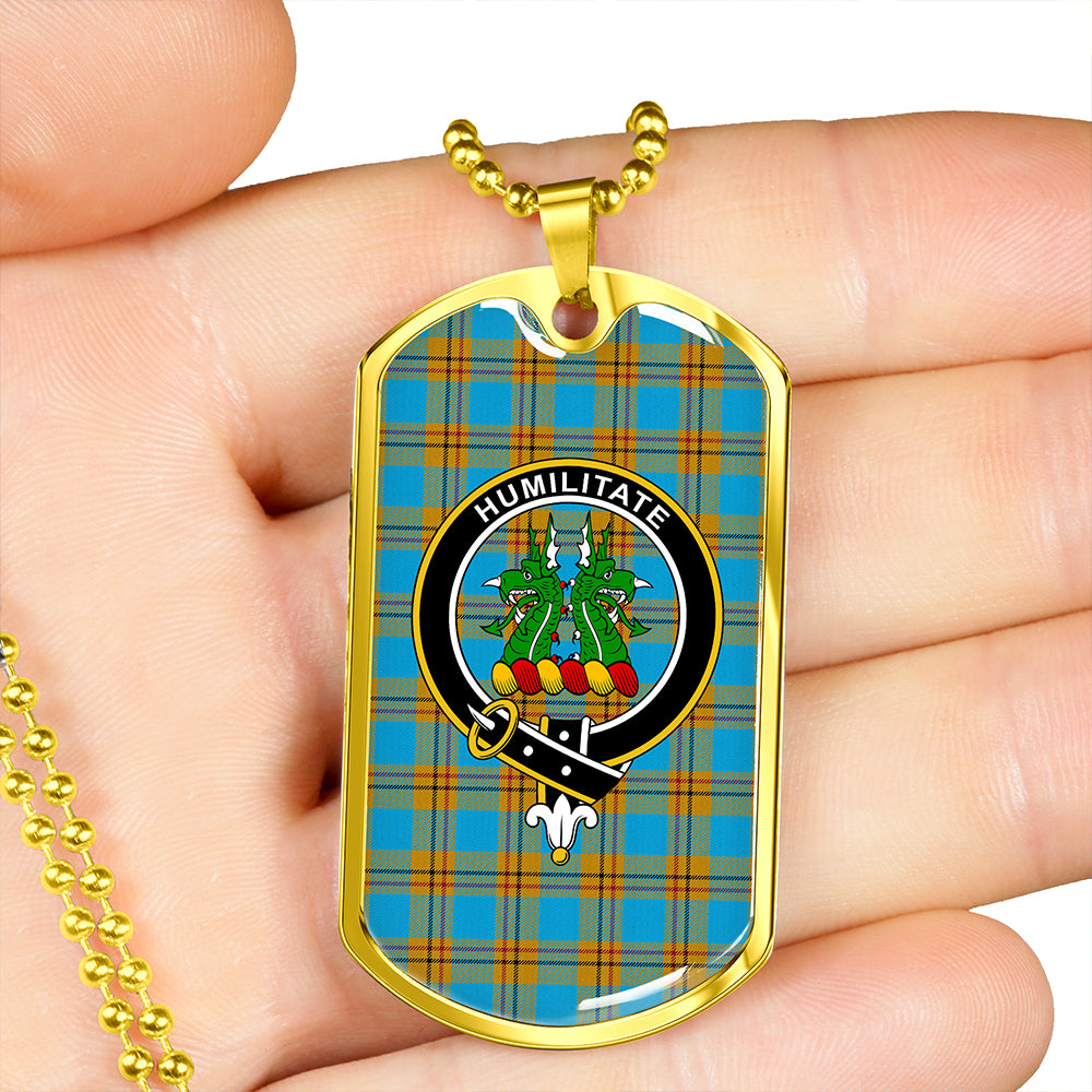 Carlisle (Carlill) Ancient Clan Badge Classic Tartan Dog Tag Necklace