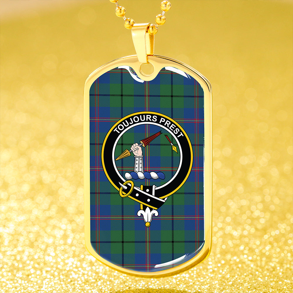 Carmichael Modern Clan Badge Classic Tartan Dog Tag Necklace