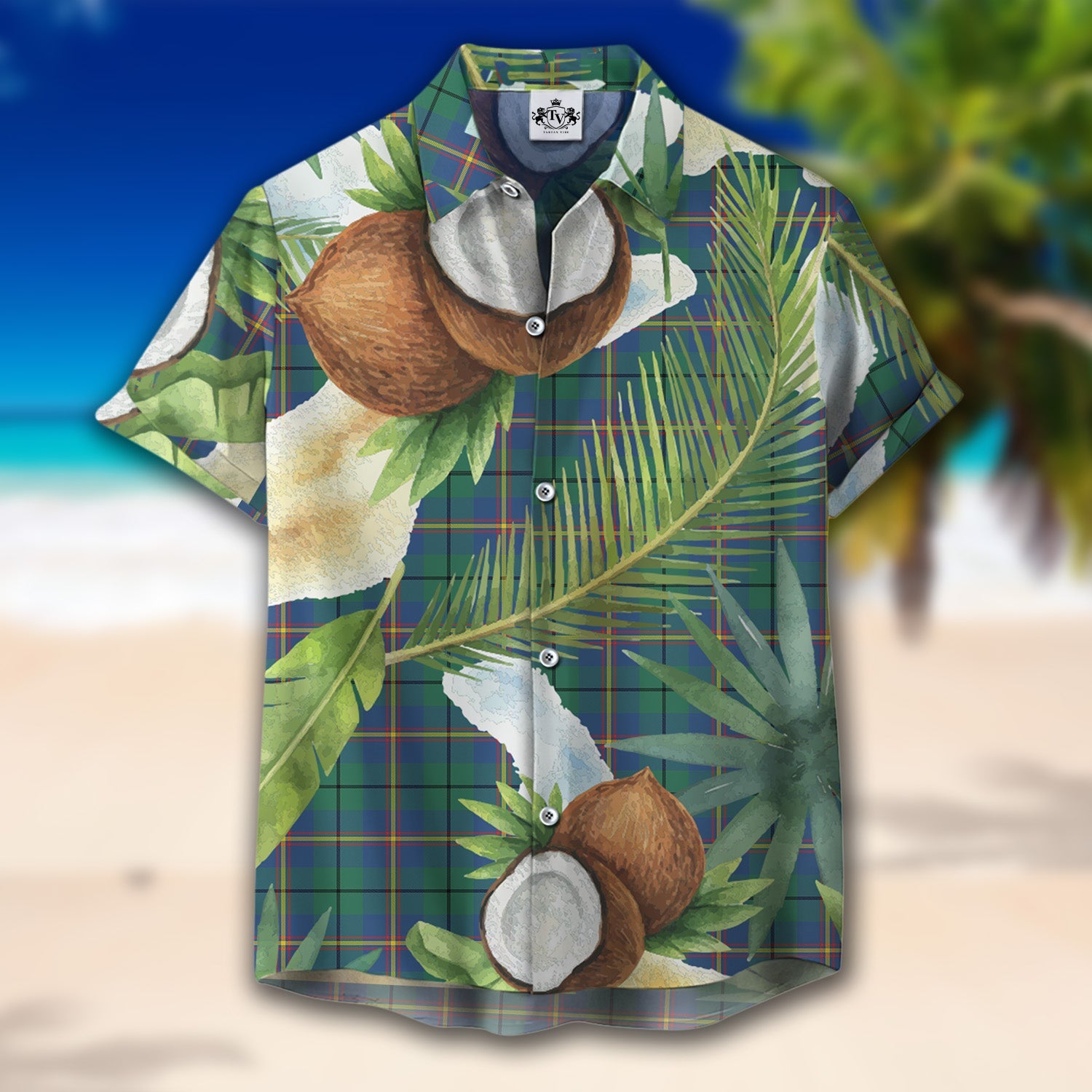 Scottish Tartan Carmichael Ancient Clan Hawaiian Shirt Hibiscus - Tropical Garden Style