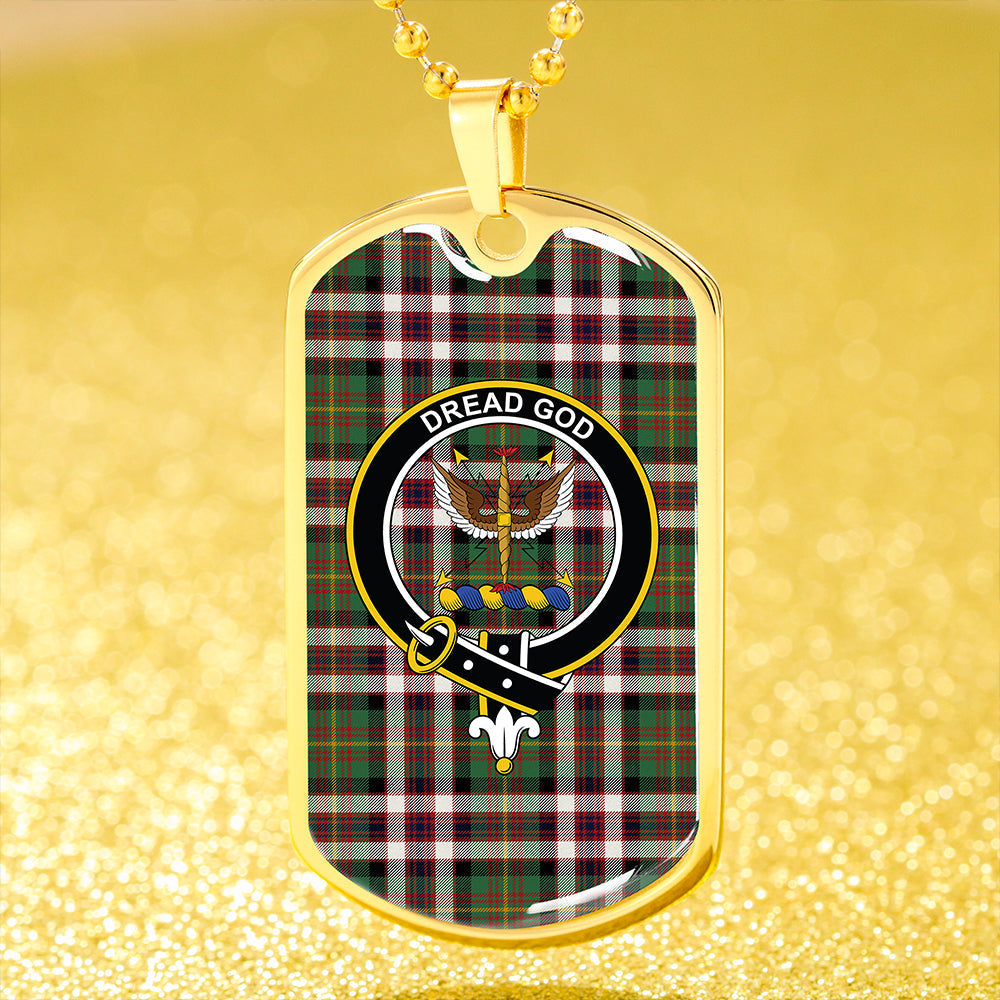 Carnegie Dress Dance Clan Badge Classic Tartan Dog Tag Necklace
