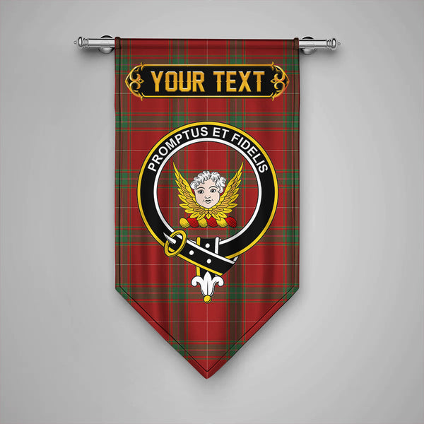 Carruthers Modern Clan Badge Tartan Gonfalon Personalize