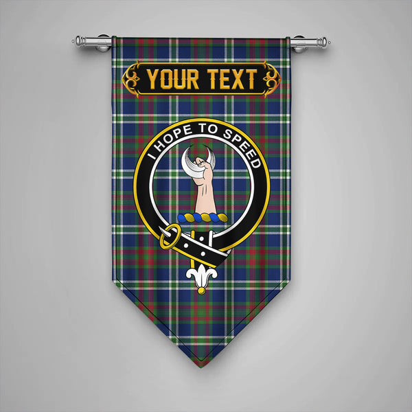 Cathcart Modern Clan Badge Tartan Gonfalon Personalize