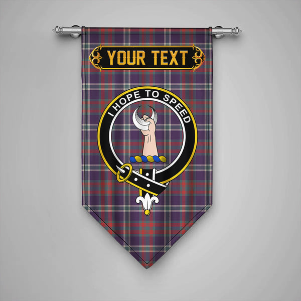 Cathcart Weathered Clan Badge Tartan Gonfalon Personalize