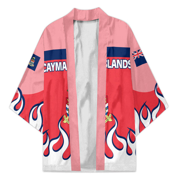 Cayman Islands Kimono Flag & Coat Of Arms Fire Hockey Style