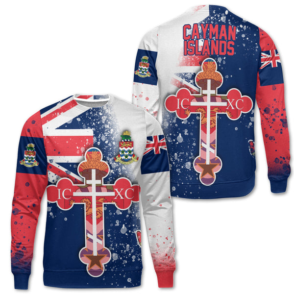 Cayman Islands Sweatshirt Flag & Coat Of Arms Orthodox Style