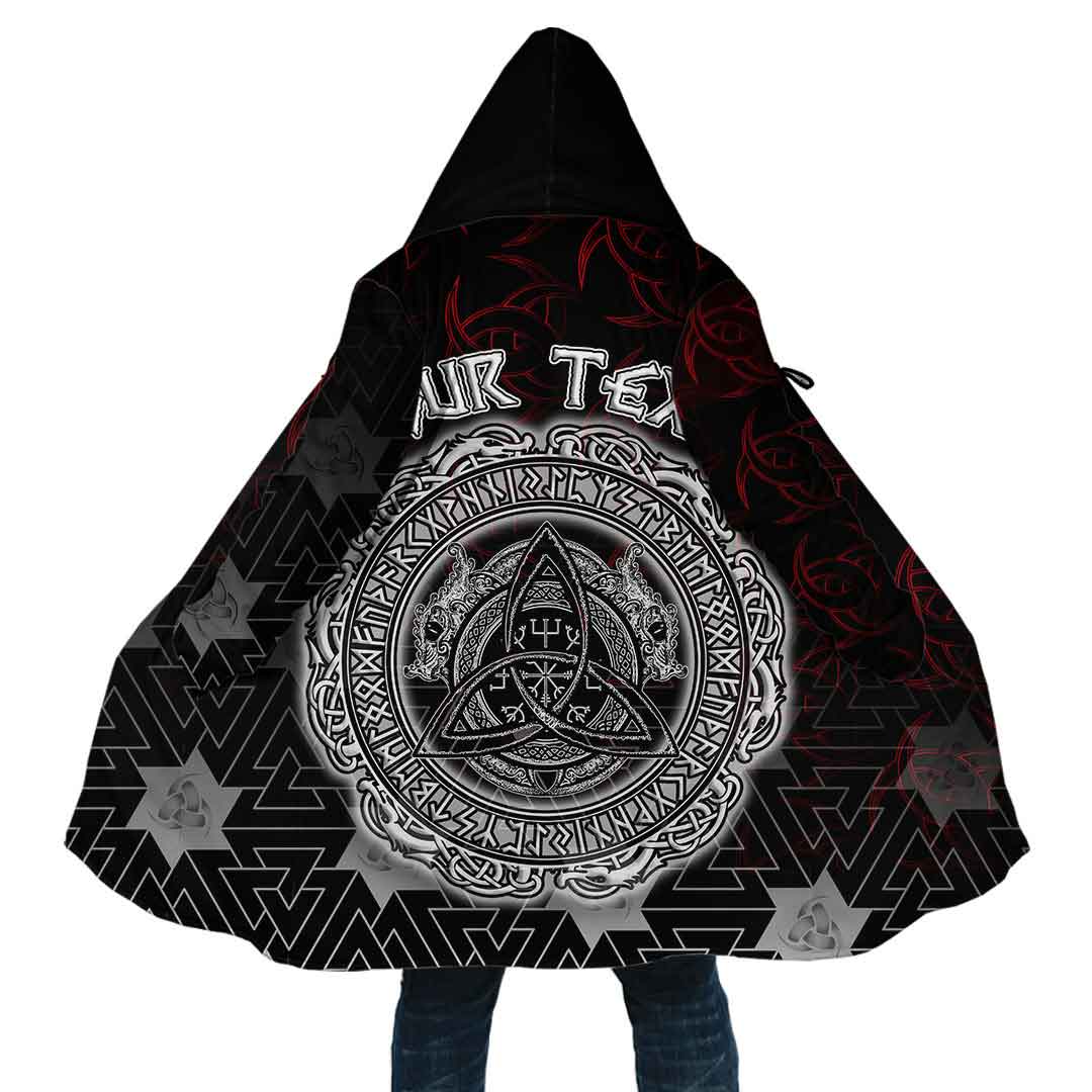 Custom Viking Hooded Coat Celtic Dragon  Trinity Special Style