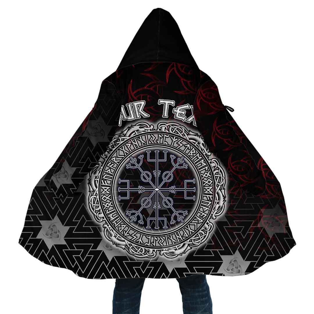 Custom Viking Hooded Coat Celtic Helm Of Awe Aegishjalmur Special Style