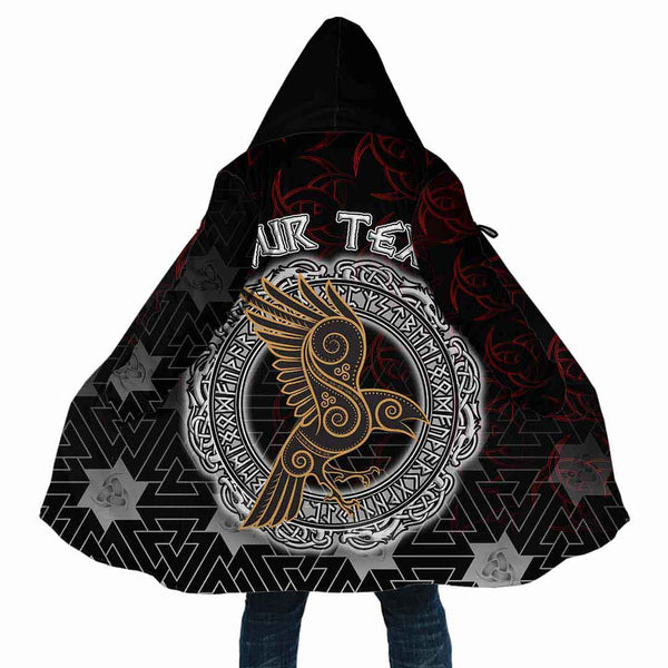 Custom Viking Hooded Coat Celtic Raven Special Style