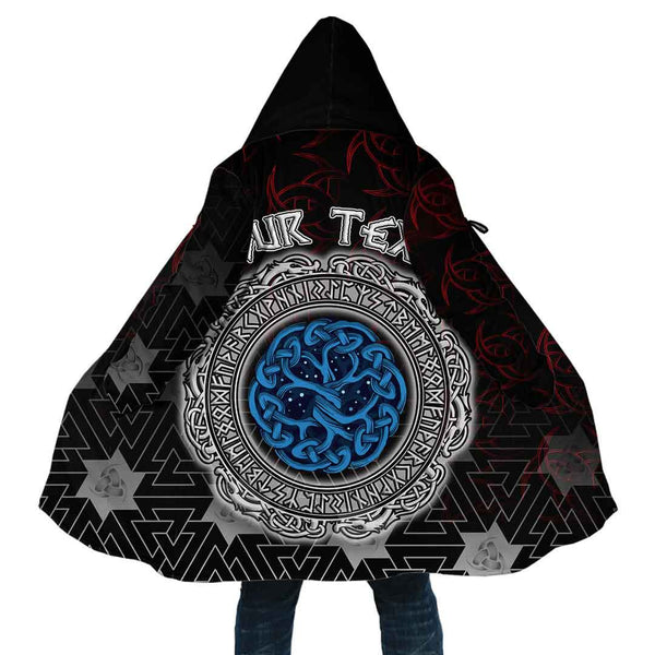 Custom Viking Hooded Coat Celtic Tree Of Life Yggdrasil Mystic Night Special Style