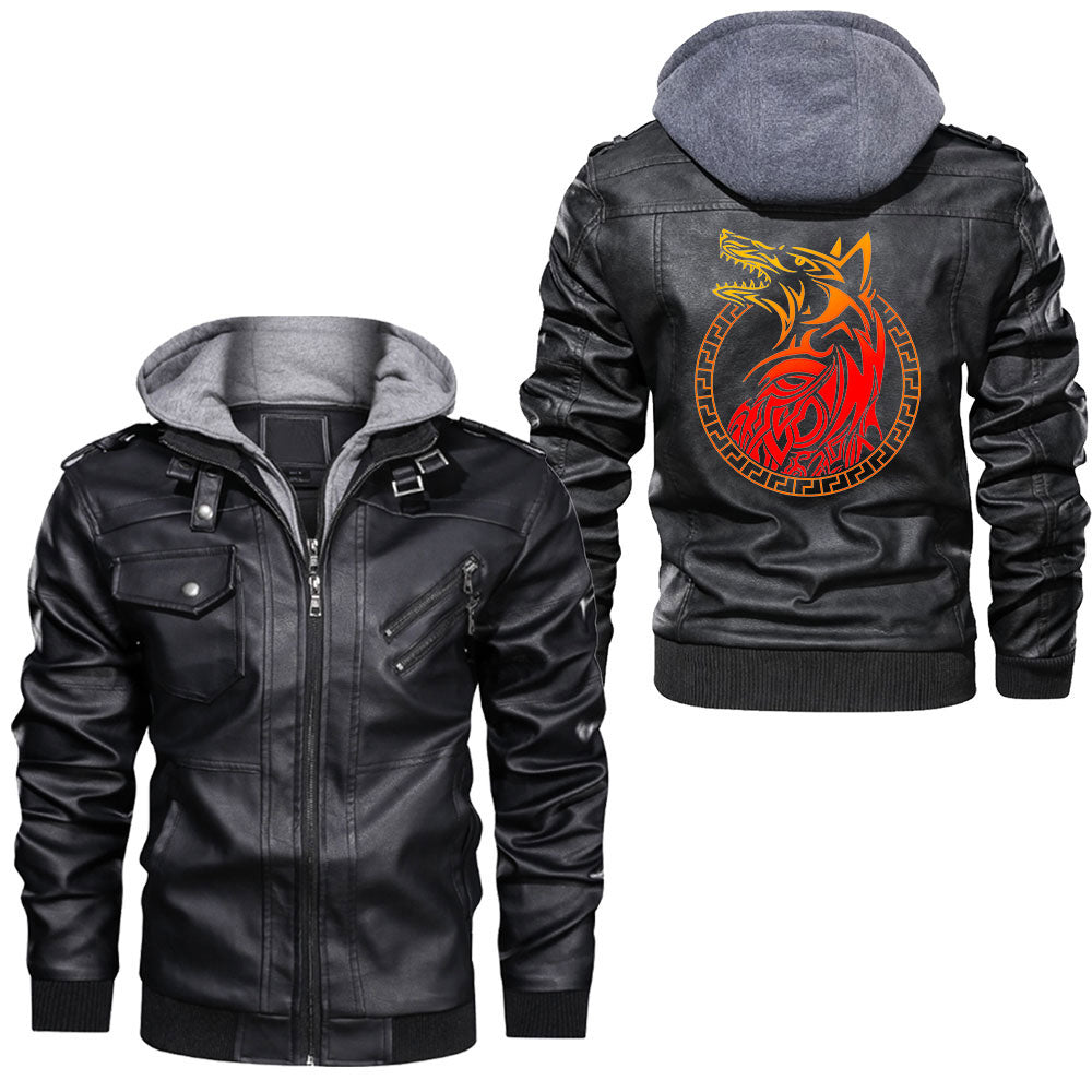 Viking Celtic Wolf Fenrir Norse Mythology Leather Jacket – To The Closet
