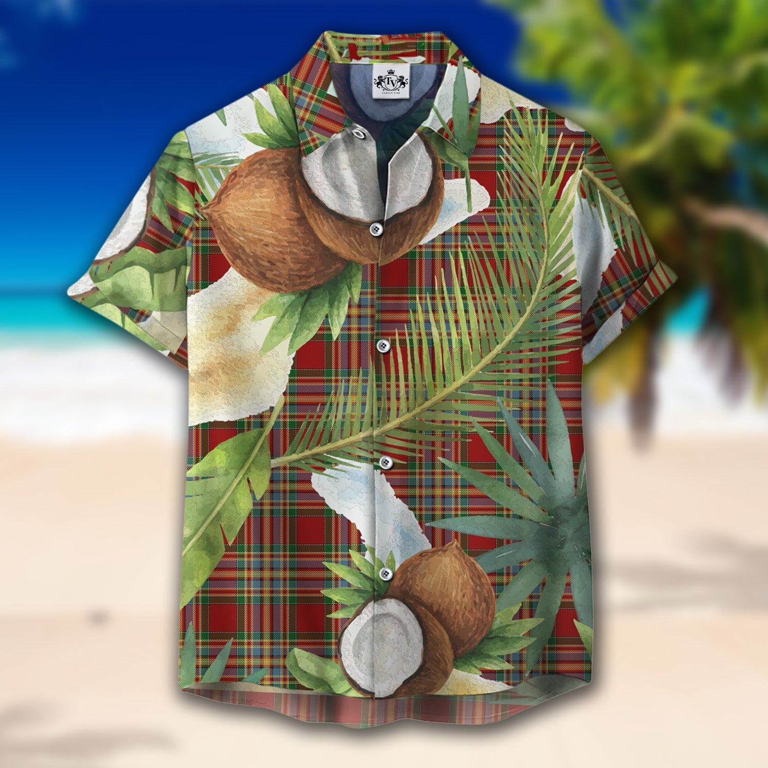 Scottish Tartan Chattan Clan Clan Hawaiian Shirt Hibiscus - Tropical Garden Style