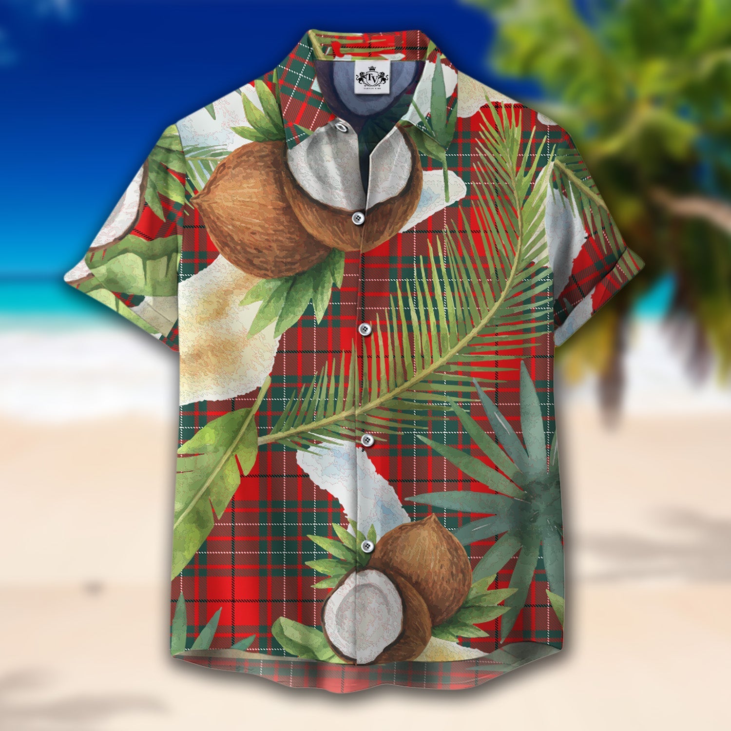 Scottish Tartan Cheyne Clan Hawaiian Shirt Hibiscus - Tropical Garden Style