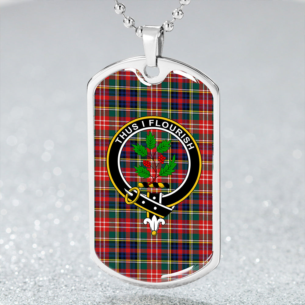 Christie Modern Clan Badge Classic Tartan Dog Tag Necklace