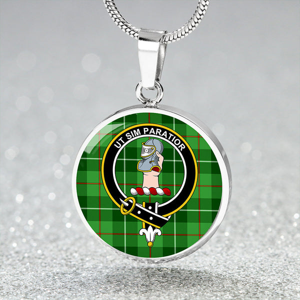 Scottish Tartan Clephan (or Clephane) Clan Circle Necklace Classic Style