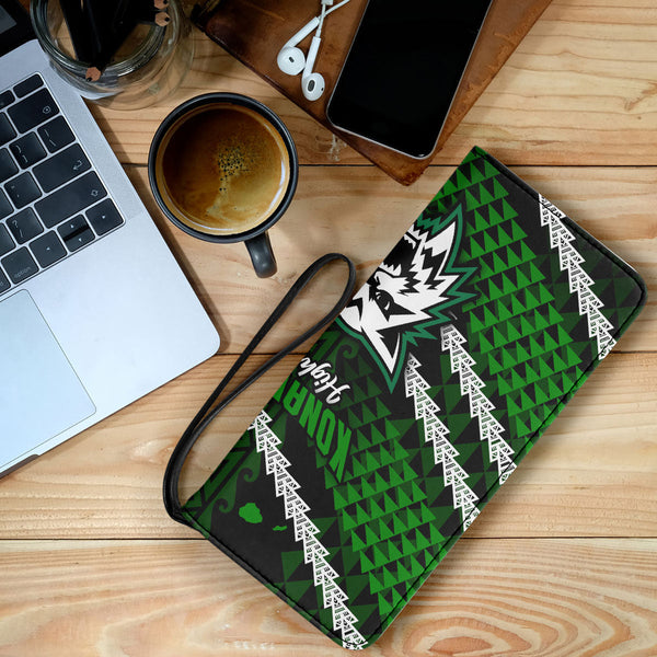 Hawaii Konawaena High School Clutch Purse Map Style