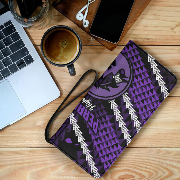 Hawaii Pearl City High School Clutch Purse Map Style