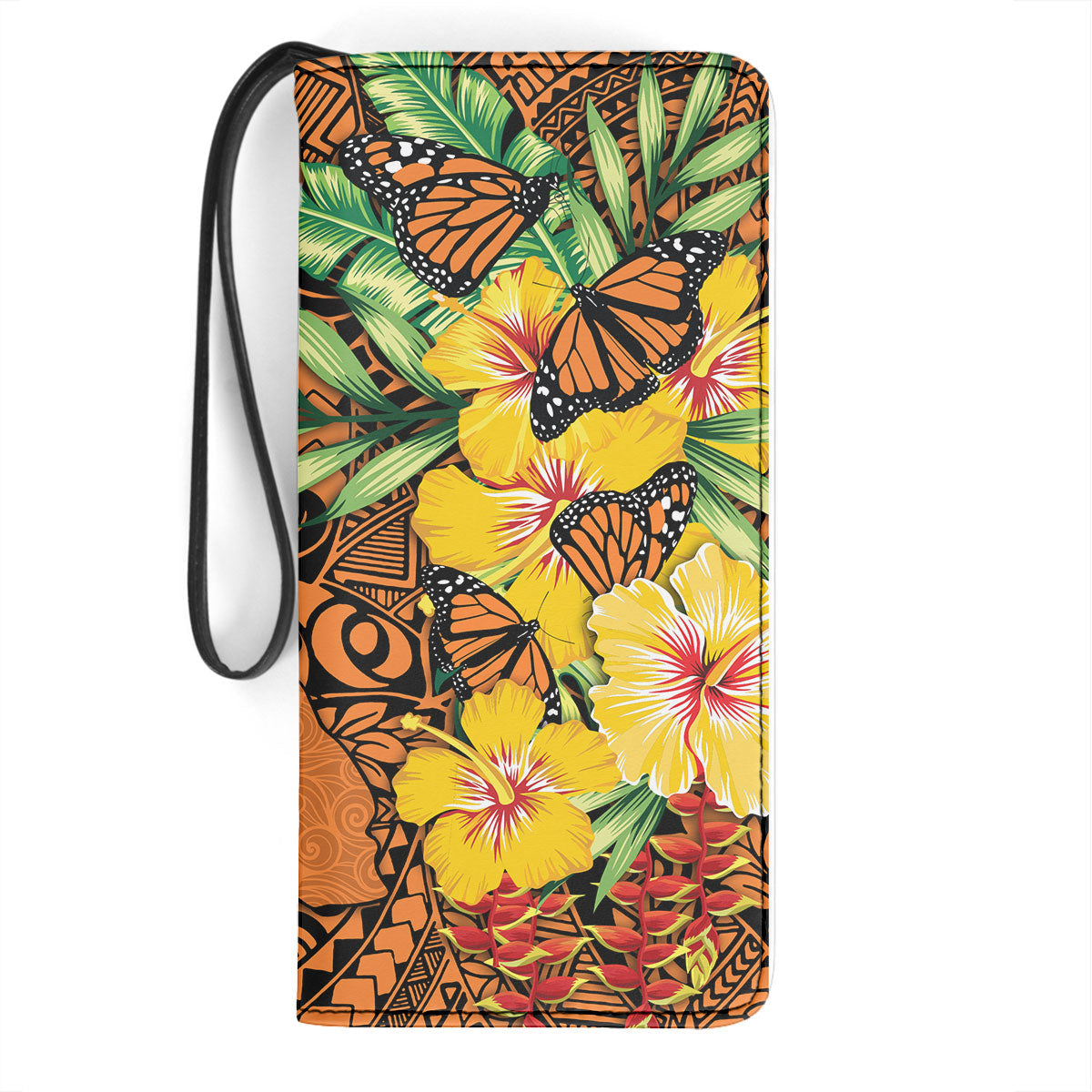 Hawaii Clutch Purse Kamehameha Butterfly Tropical Style