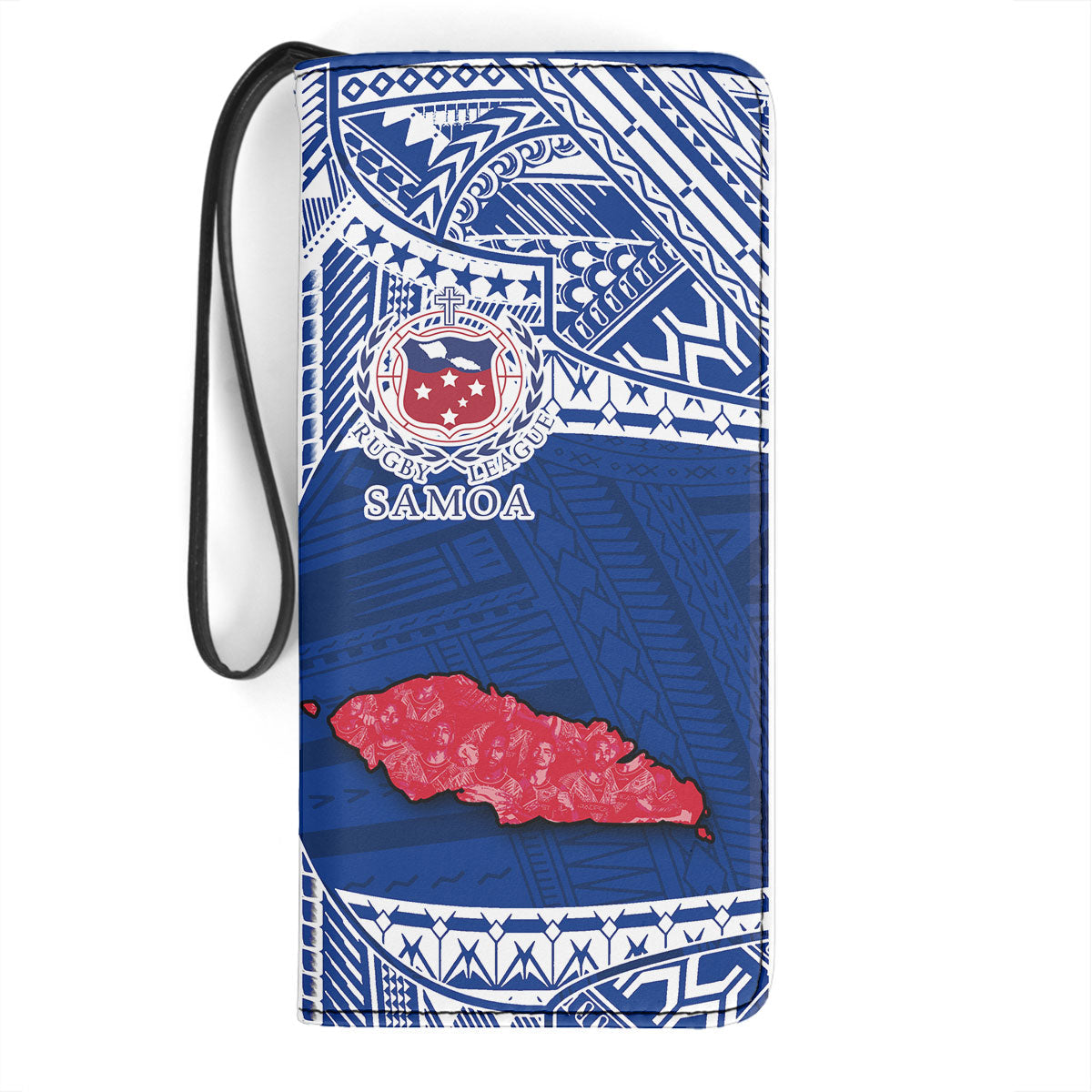 Samoa TOA Rugby Clutch Purse Map Style