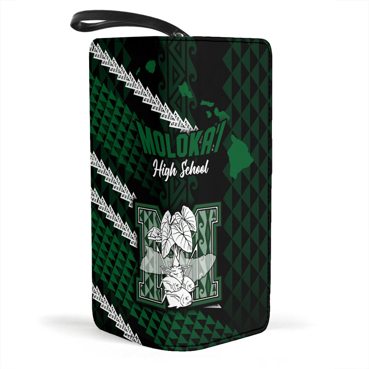 Hawaii Molokai High School Clutch Purse Map Style