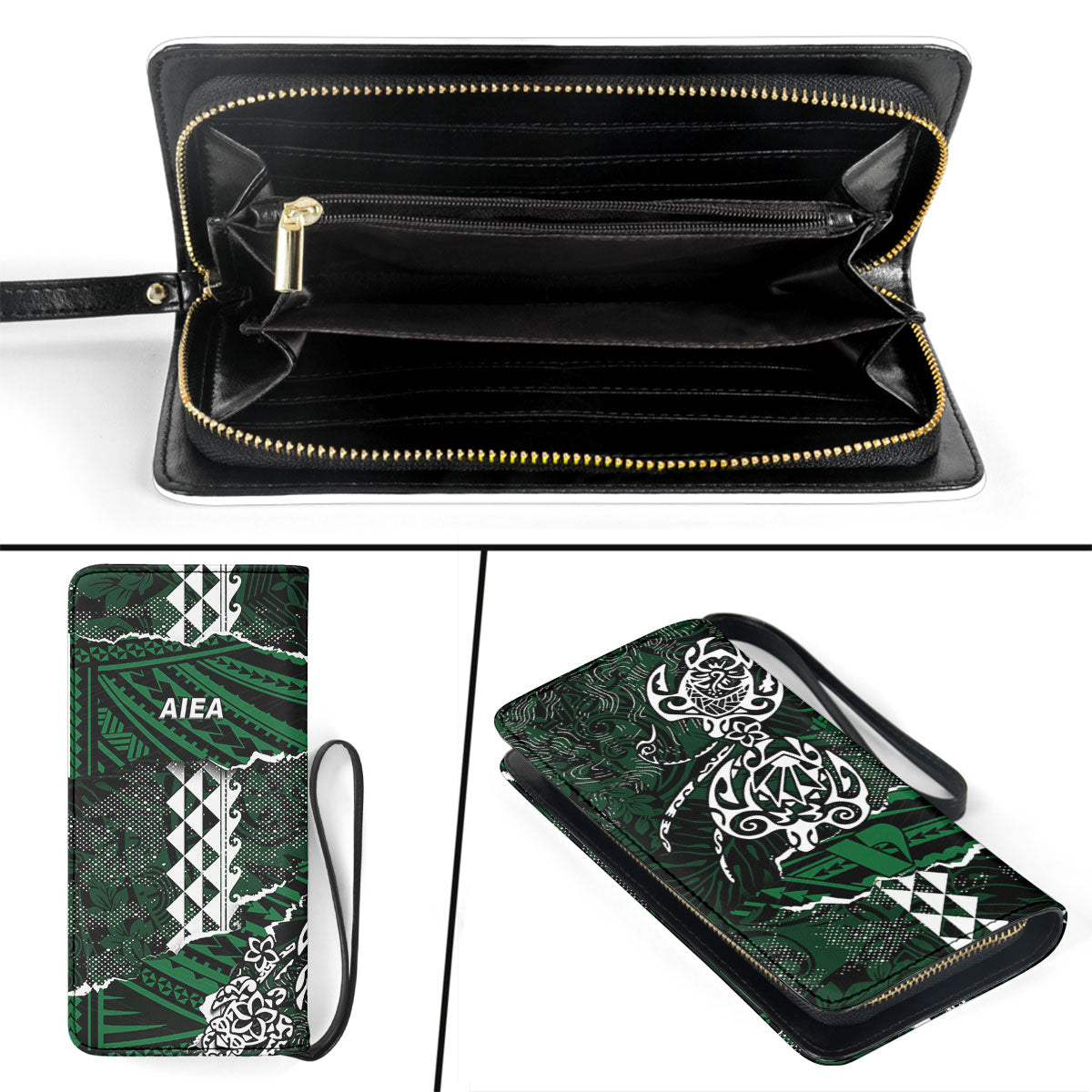 Hawaii Aiea High School Clutch Purse Polynesian Turtle Style