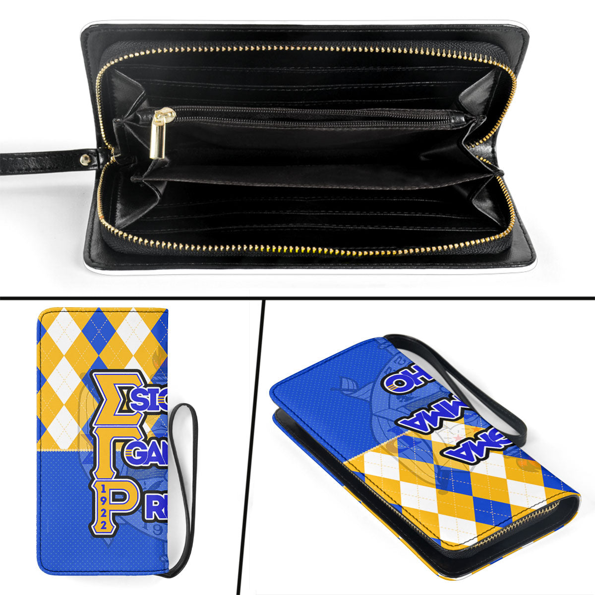 Sorority Clutch Purse - Christmas Sigma Gamma Rho Girl Clutch Purse Rhombus Pattern Style