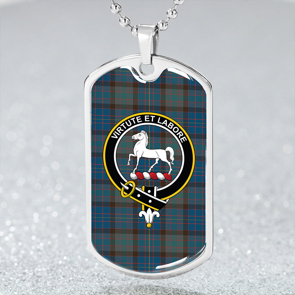 Cochrane Hunting (Cochran Hunting) Modern Clan Badge Classic Tartan Dog Tag Necklace