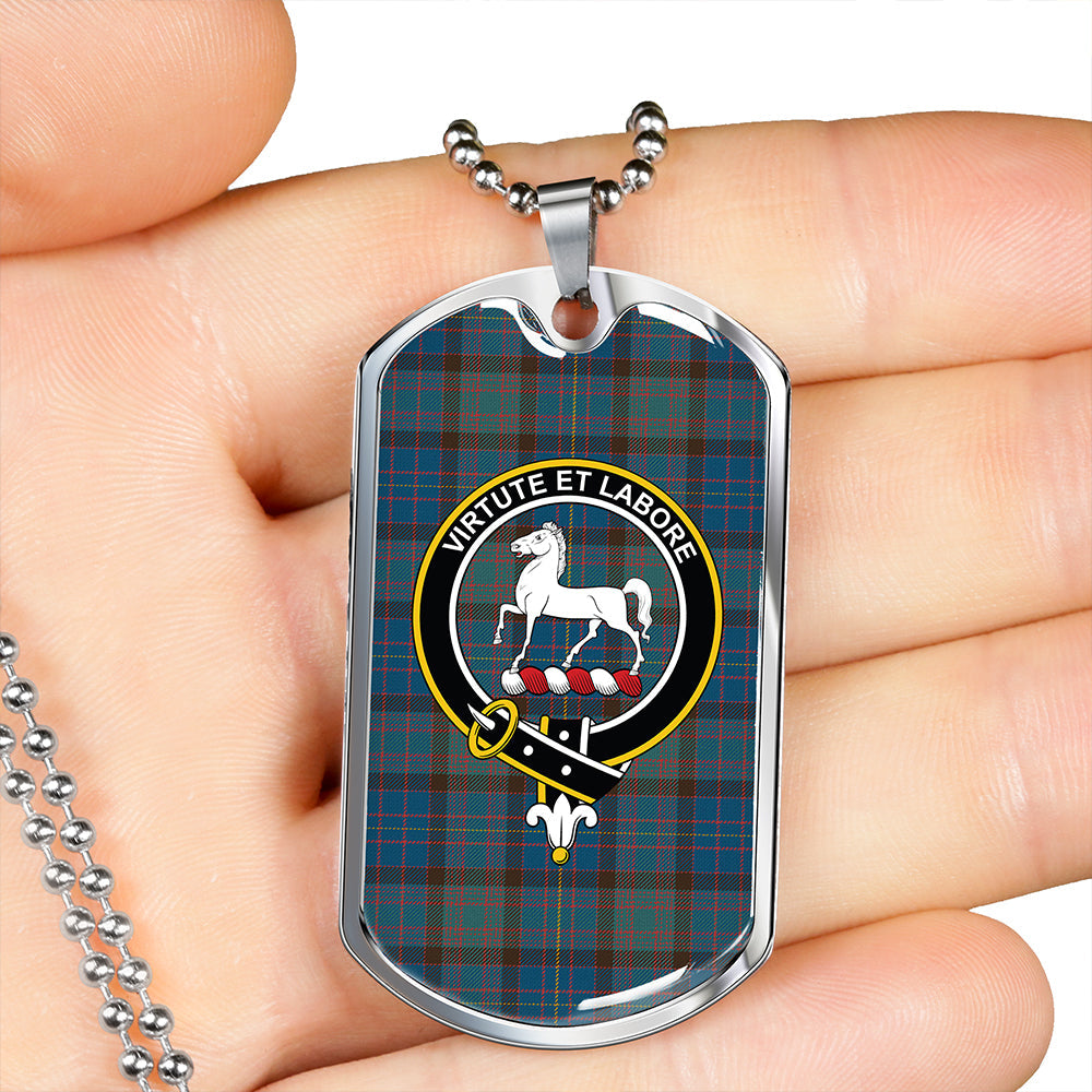 Cochrane Hunting (Cochran Hunting) Modern Clan Badge Classic Tartan Dog Tag Necklace