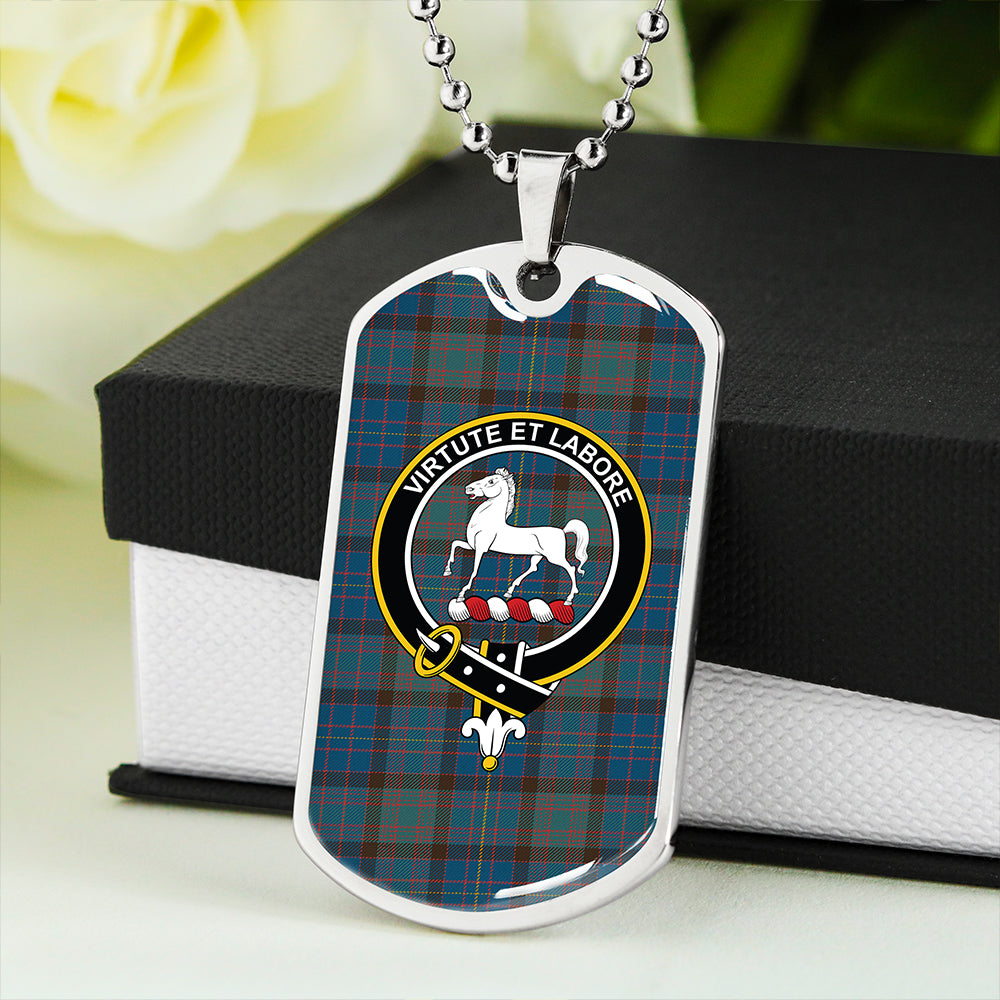 Cochrane Hunting (Cochran Hunting) Modern Clan Badge Classic Tartan Dog Tag Necklace
