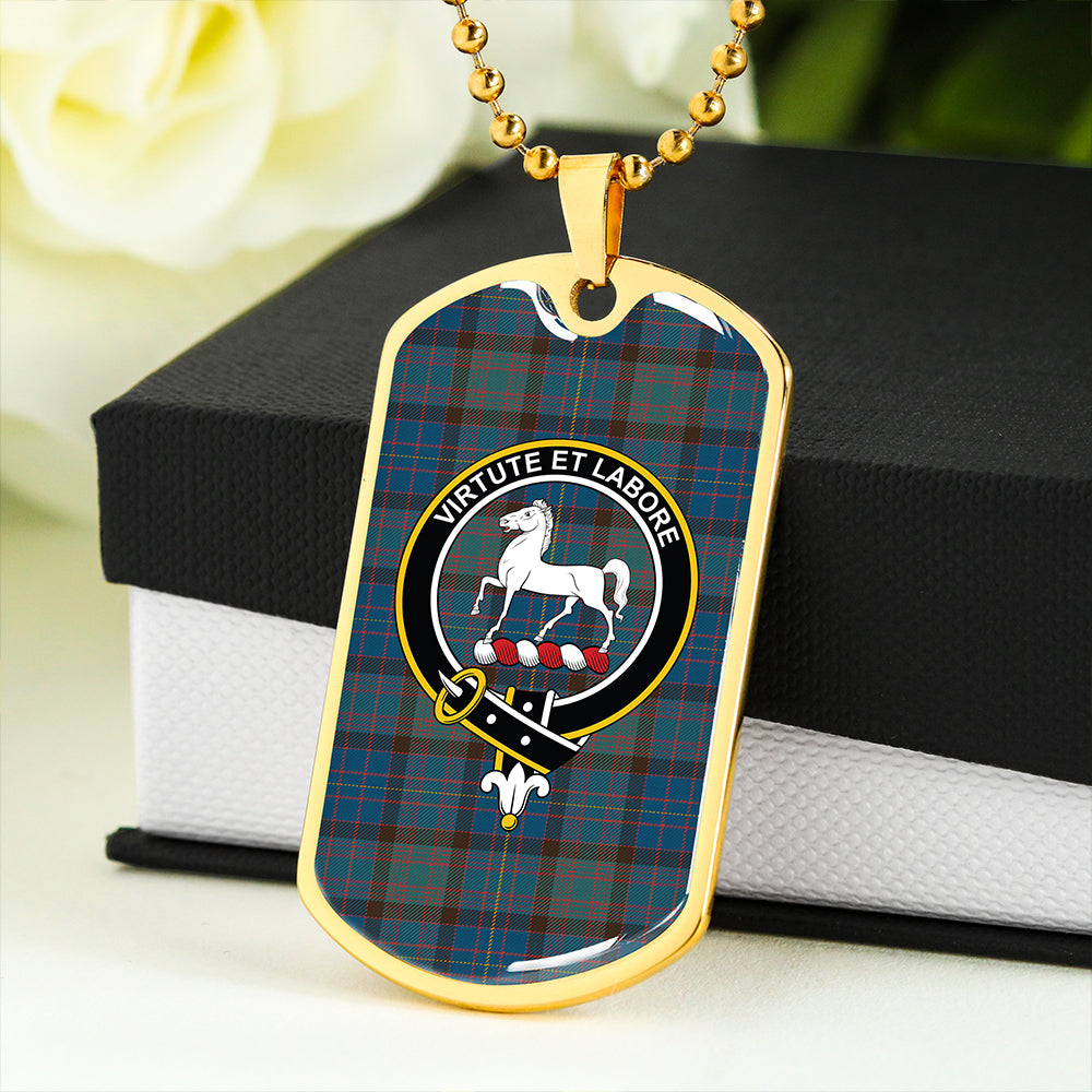 Cochrane Hunting (Cochran Hunting) Modern Clan Badge Classic Tartan Dog Tag Necklace