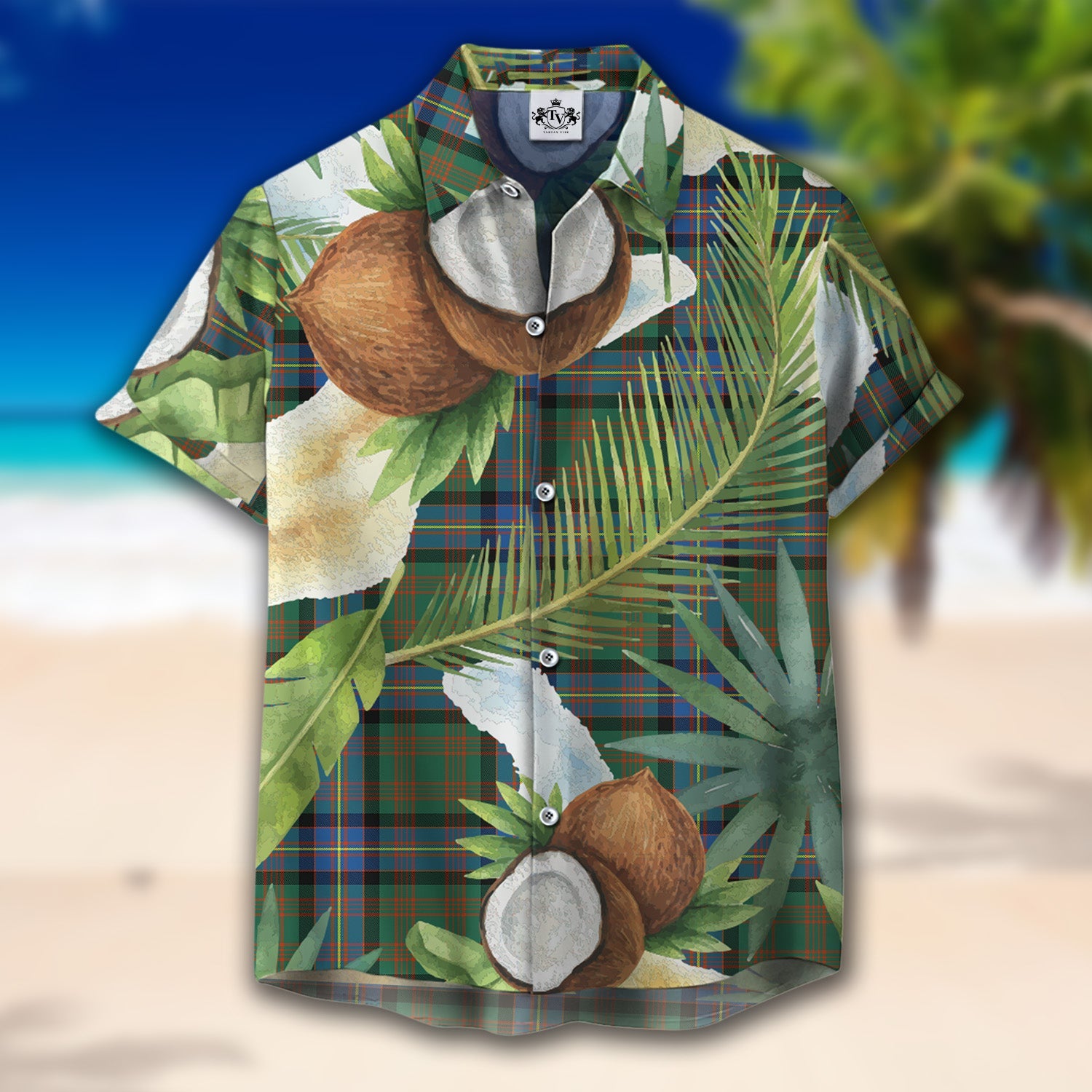 Scottish Tartan Cochrane Ancient Clan Hawaiian Shirt Hibiscus - Tropical Garden Style