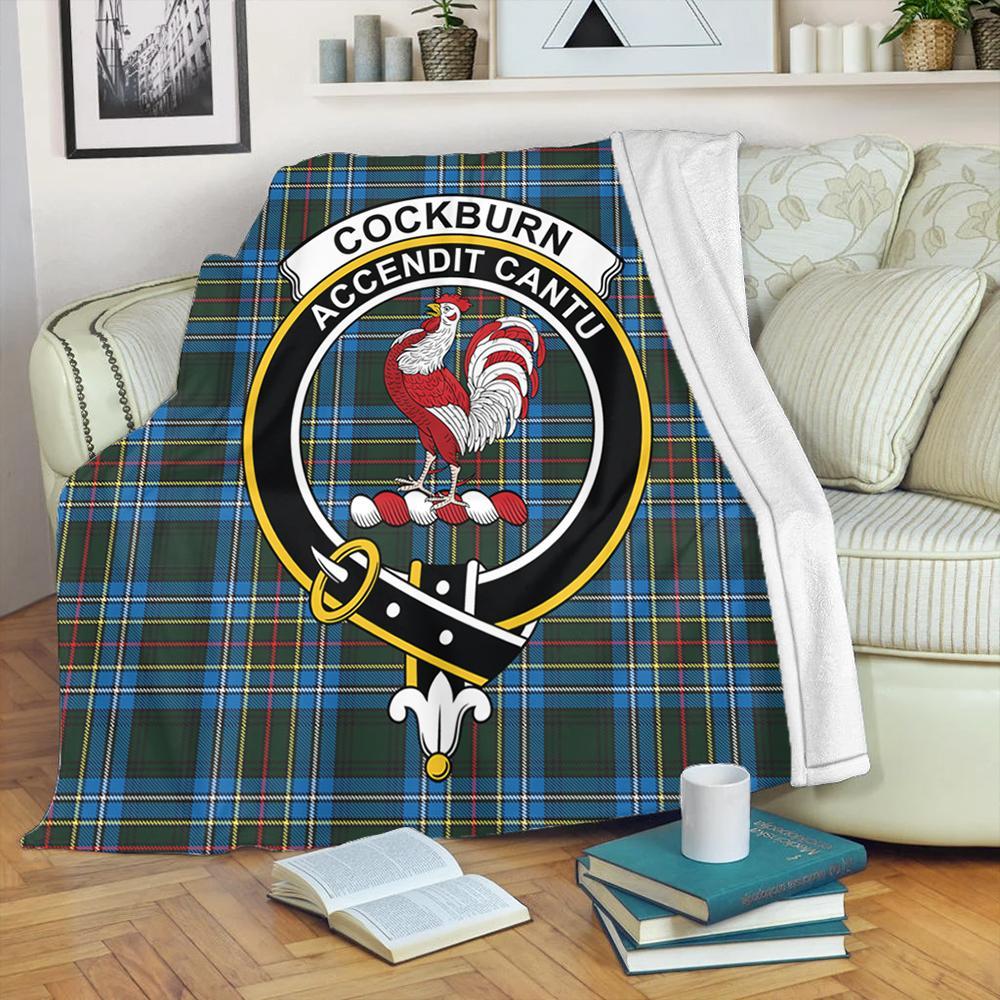 Cockburn Modern Tartan Crest Premium Blanket