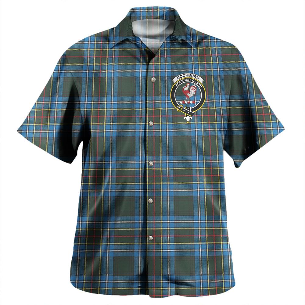 Scottish Tartan Cockburn Modern Clan Hawaiian Shirt Crest Style