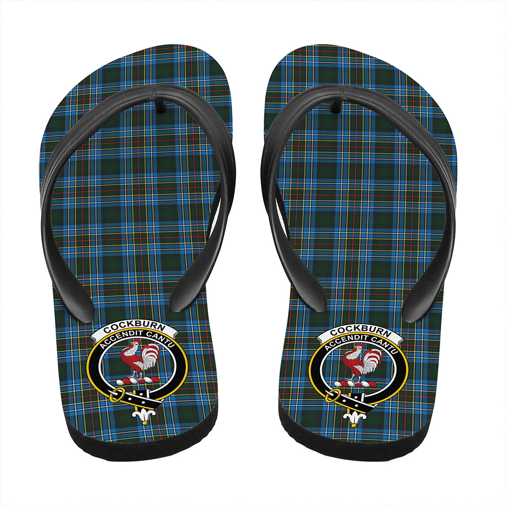 Cockburn Modern Tartan Crest Flip Flop