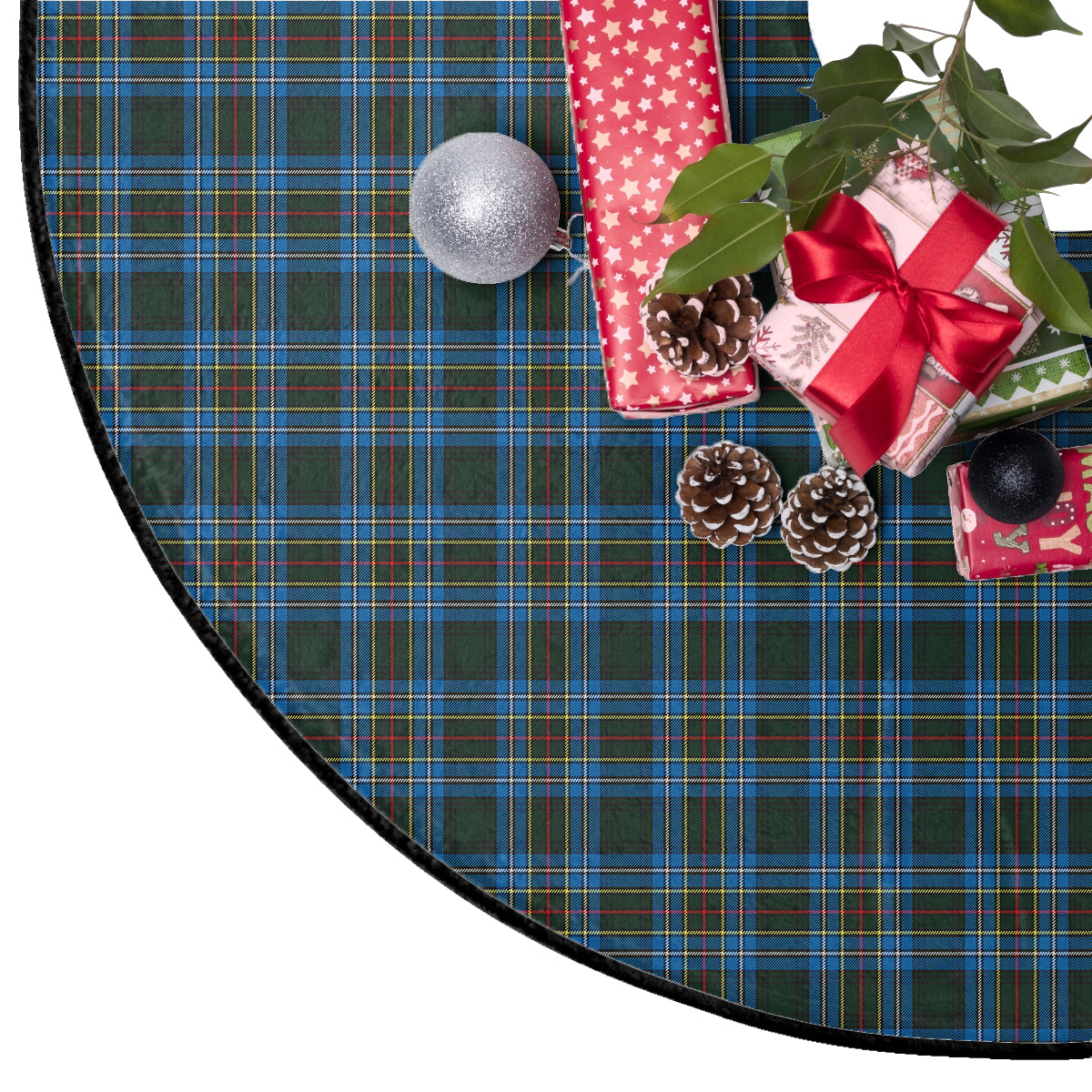 Cockburn Modern Tartan Plaid Christmas Tree Skirt