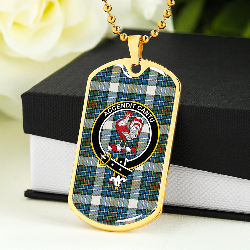 Cockburn (Coburn) of Ormiston Dress Ancient Clan Badge Classic Tartan Dog Tag Necklace