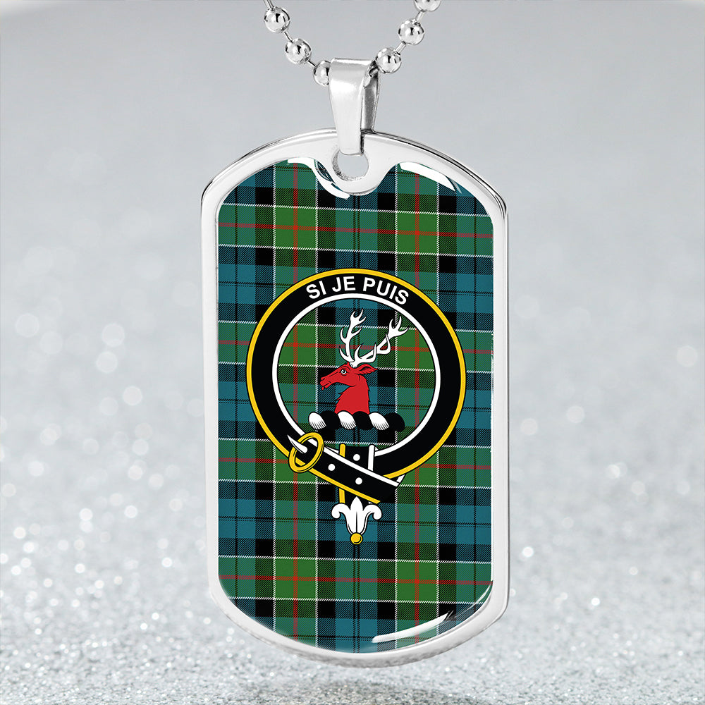 Colquhoun Ancient Clan Badge Classic Tartan Dog Tag Necklace