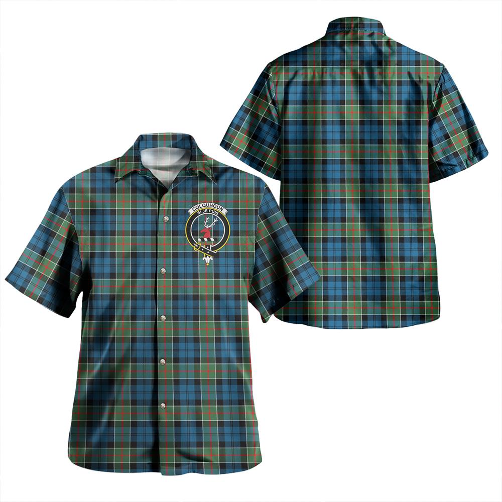 Scottish Tartan Colquhoun Ancient Clan Hawaiian Shirt Crest Style