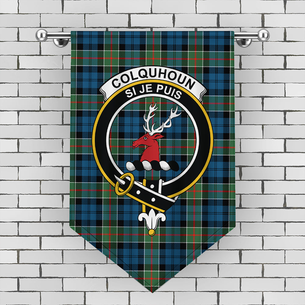 Colquhoun Ancient Tartan Classic Crest Gonfalon