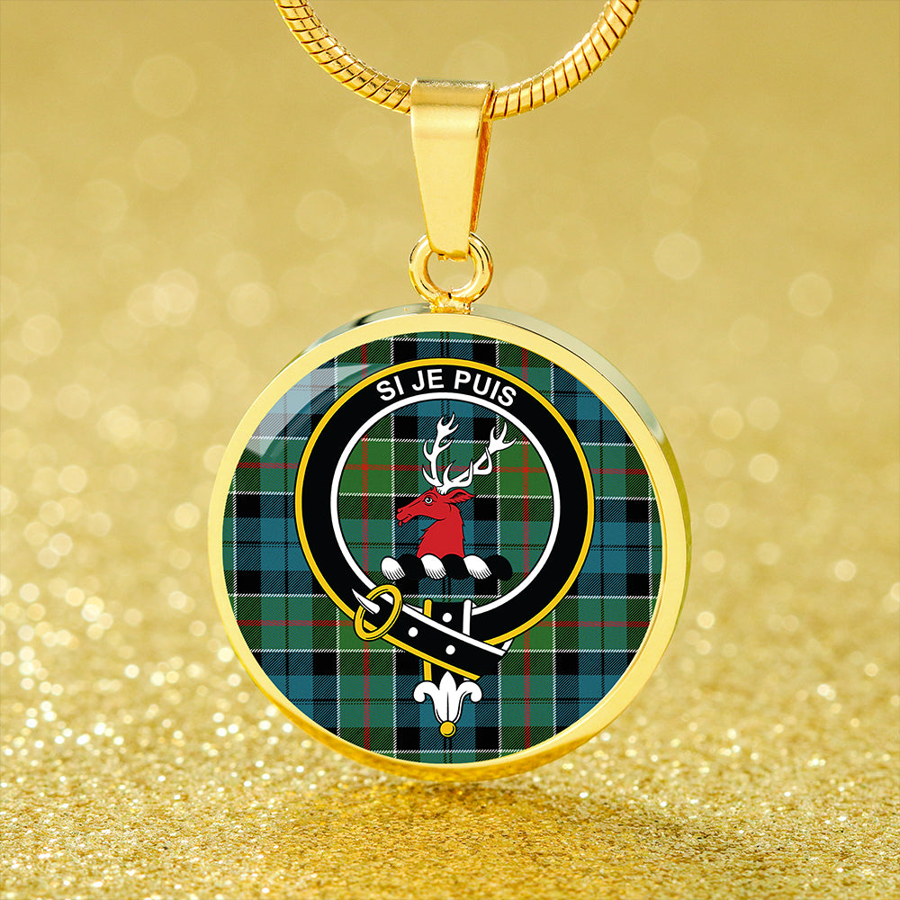 Scottish Tartan Colquhoun Ancient Clan Circle Necklace Classic Style