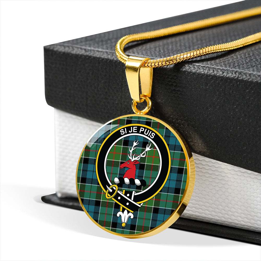 Scottish Tartan Colquhoun Ancient Clan Circle Necklace Classic Style