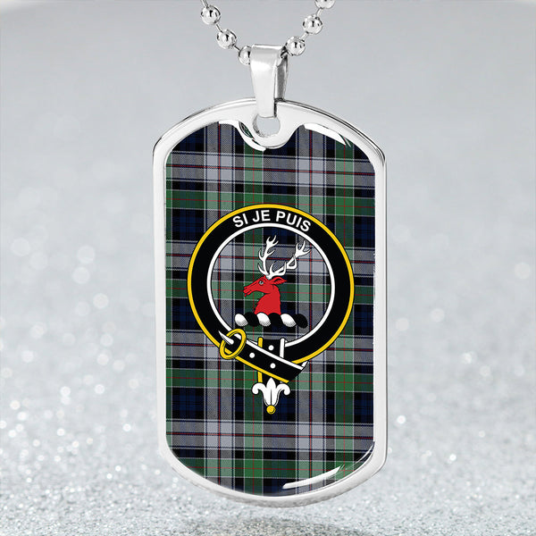 Colquhoun Dress Modern Clan Badge Classic Tartan Dog Tag Necklace