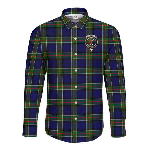 Colquhoun ModernTartan Crest Long Sleeve Button Shirt